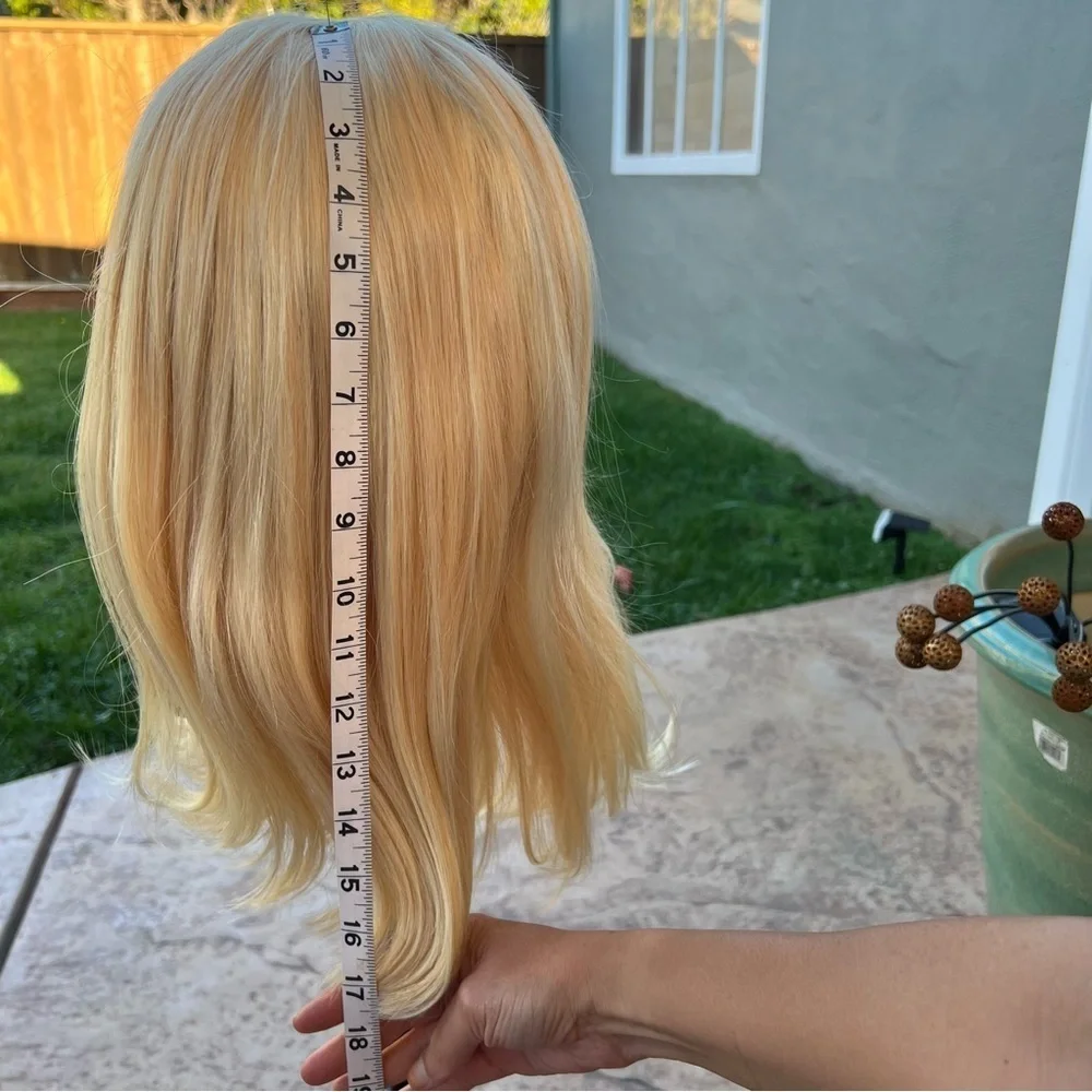 16” Blonde 613 HD 6x5 Lace Front Wig 100% Human Hair 230% Density #NC2